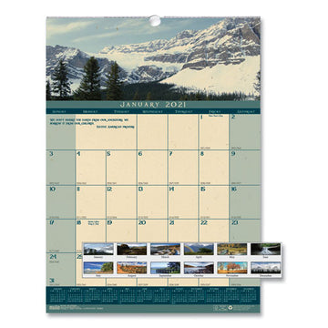 House of Doolittle™ Earthscapes Recycled Monthly Wall Calendar, Color Landscape Photography, 12 X 16.5, White Sheets, 12-month (jan-dec): 2022 freeshipping - TVN Wholesale